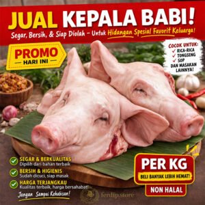 kepala babi produk
