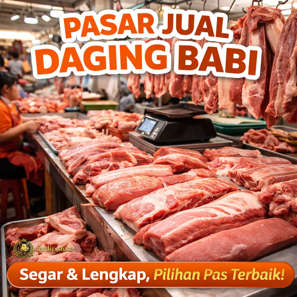 pasar jual daging babi